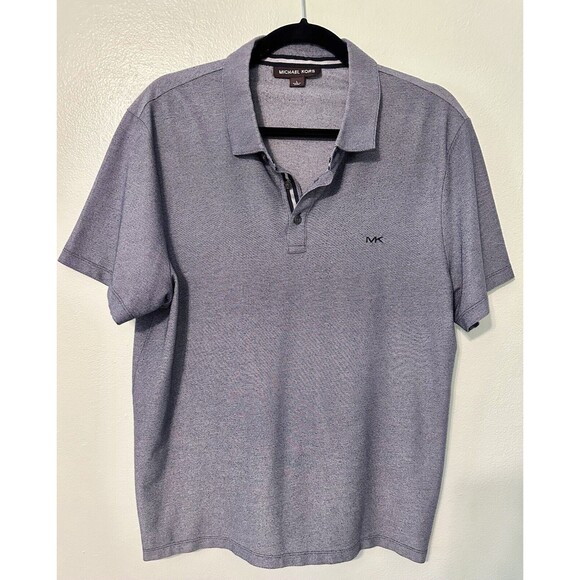 Michael Kors Size L Men's Polo Shirt Short‎ Sleeve Regular Fit Cotton Blend Logo - Picture 1 of 11